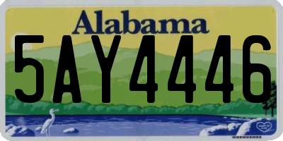AL license plate 5AY4446