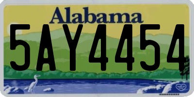 AL license plate 5AY4454