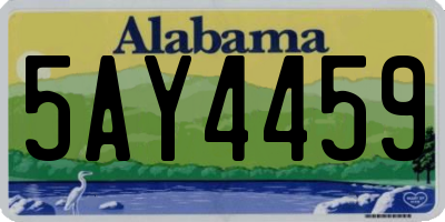 AL license plate 5AY4459