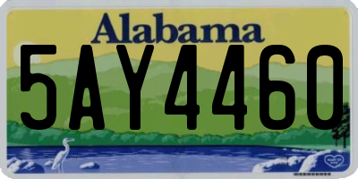AL license plate 5AY4460