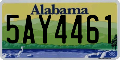 AL license plate 5AY4461