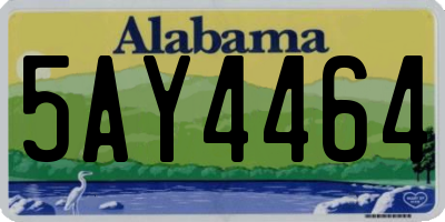 AL license plate 5AY4464