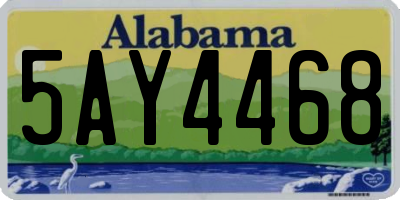 AL license plate 5AY4468
