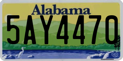 AL license plate 5AY4470