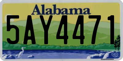 AL license plate 5AY4471