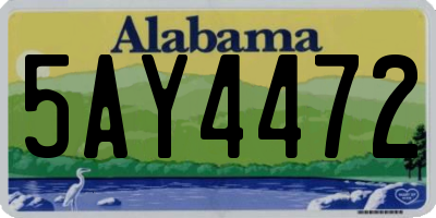 AL license plate 5AY4472