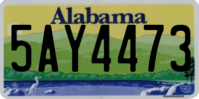 AL license plate 5AY4473
