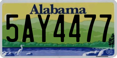 AL license plate 5AY4477