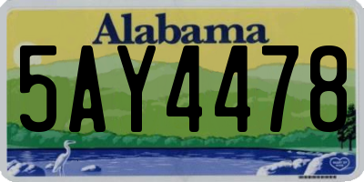AL license plate 5AY4478