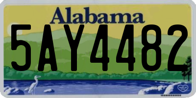 AL license plate 5AY4482