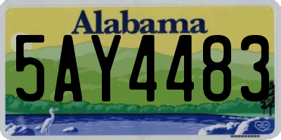 AL license plate 5AY4483