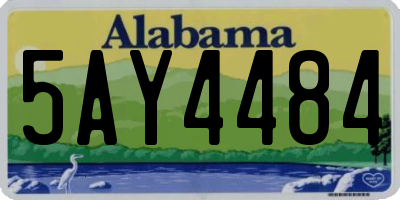 AL license plate 5AY4484