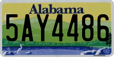AL license plate 5AY4486