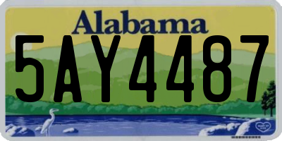 AL license plate 5AY4487