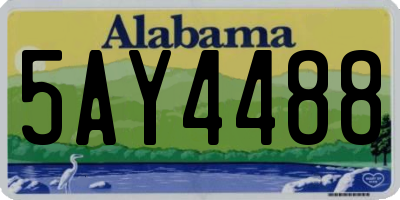 AL license plate 5AY4488