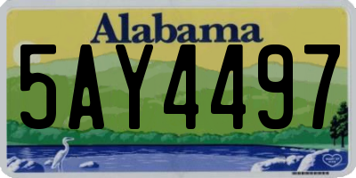 AL license plate 5AY4497