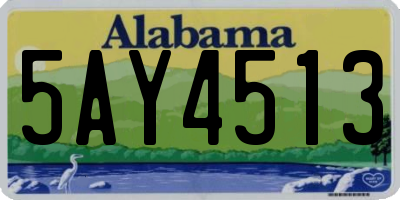 AL license plate 5AY4513