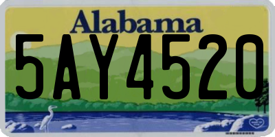 AL license plate 5AY4520
