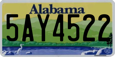 AL license plate 5AY4522
