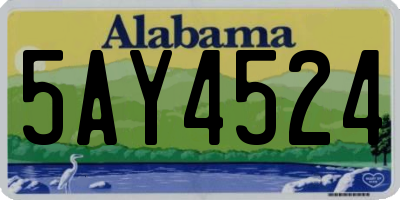 AL license plate 5AY4524