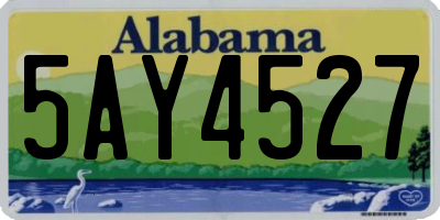 AL license plate 5AY4527