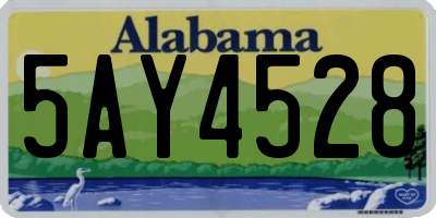 AL license plate 5AY4528