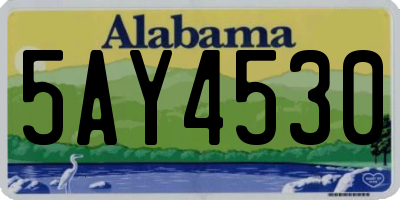 AL license plate 5AY4530