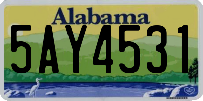 AL license plate 5AY4531