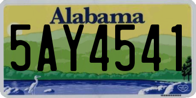 AL license plate 5AY4541