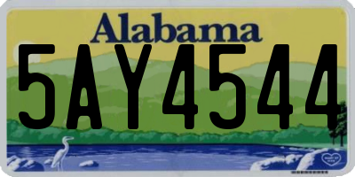 AL license plate 5AY4544