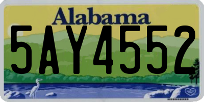 AL license plate 5AY4552