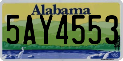 AL license plate 5AY4553