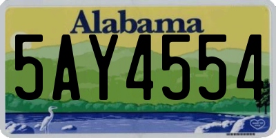 AL license plate 5AY4554