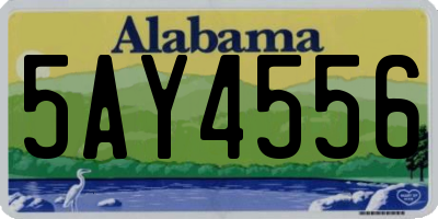AL license plate 5AY4556