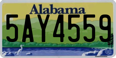 AL license plate 5AY4559