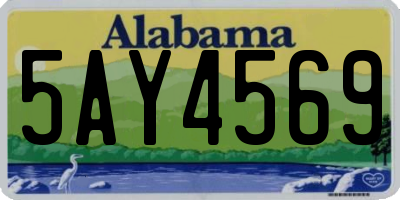 AL license plate 5AY4569