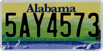AL license plate 5AY4573