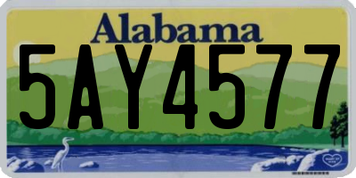 AL license plate 5AY4577