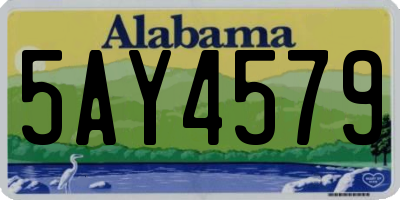 AL license plate 5AY4579