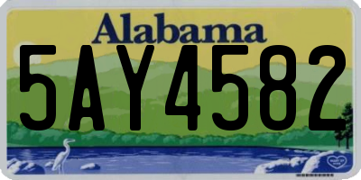 AL license plate 5AY4582