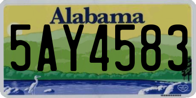 AL license plate 5AY4583
