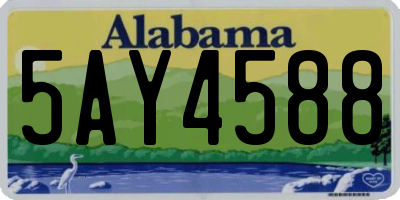 AL license plate 5AY4588
