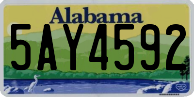 AL license plate 5AY4592