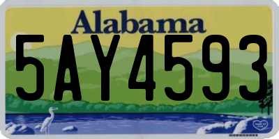 AL license plate 5AY4593