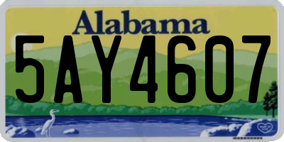 AL license plate 5AY4607