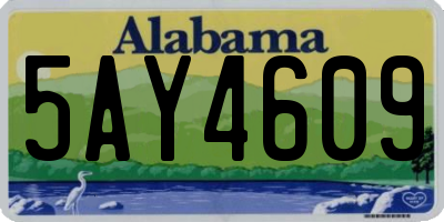 AL license plate 5AY4609