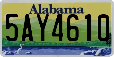 AL license plate 5AY4610