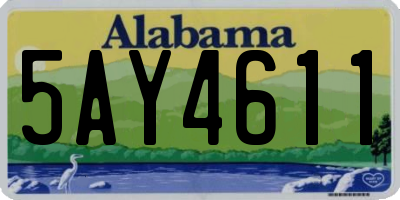 AL license plate 5AY4611