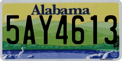 AL license plate 5AY4613