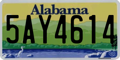 AL license plate 5AY4614